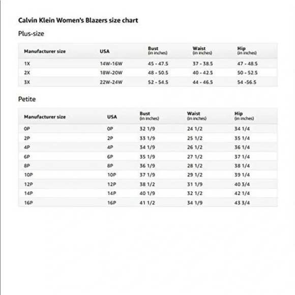 ! Nwt! Calvin Klein Women's Petite One Button Jacket! - Picture 4 of 4